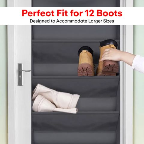 PRIME PICK Plastic Shoe Rack, 6 Shelves, Black, DIY - Image 4