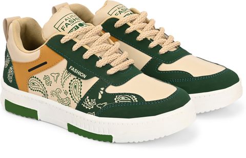 Xtoon Breathable Sneakers for Men (Green, Size 7) - Image 4