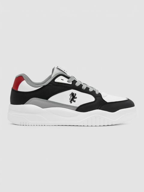 RED TAPE Men's Grey White Lace-Up Sneakers (Size 9) - Image 3