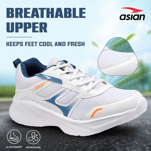 asian TOOFAN-02 Sports, Gym, Training, Running, Trendy Comfortable Shoes For Men Running Shoes For Men (White , 10) - Image 8