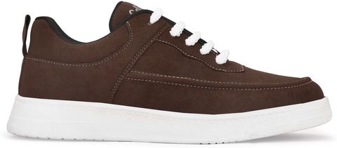 Selected Men's White Canvas Sneakers (Brown, UK 10) - Image 8