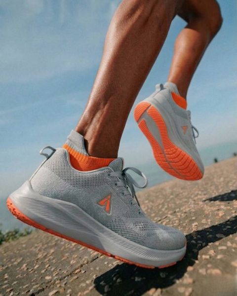 action Athleo ATG-496 Comfortable Lightweight Breathable Durable Lace-Up Running Shoes For Men (Grey, Orange , 8) - Image 7