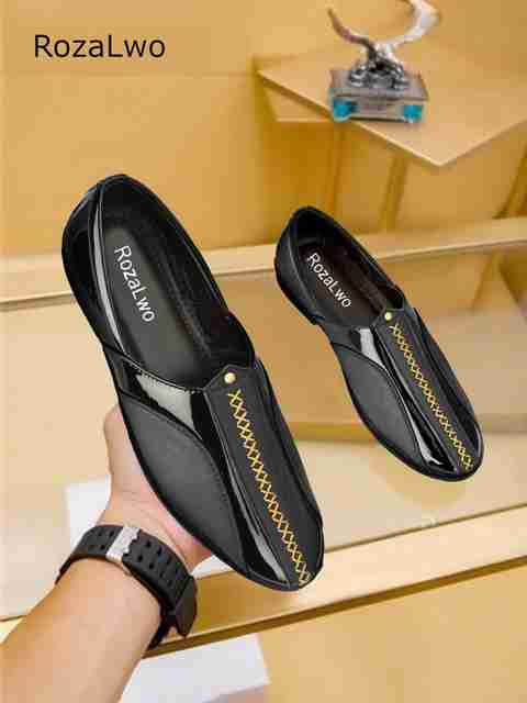 ROZALWO Loafers For Men (Black , 6) - Image 5