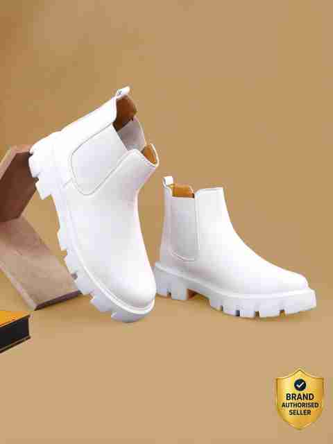 Roadster Men's Slip-On Boots (White) - Image 5