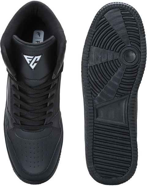 Field Care Faster Casual Sports Gym Training Hip-Hop Hi-Top Comfort Stylish Shoes Sneakers For Men (Black, White , 6) - Image 6