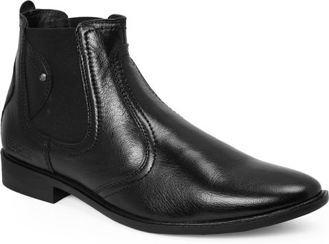 RED CHIEF Genuine Leather Formal Slip-On Boots for Men Black RC3498 001 Boots For Men (Black , 10 UK/India) - Image 6
