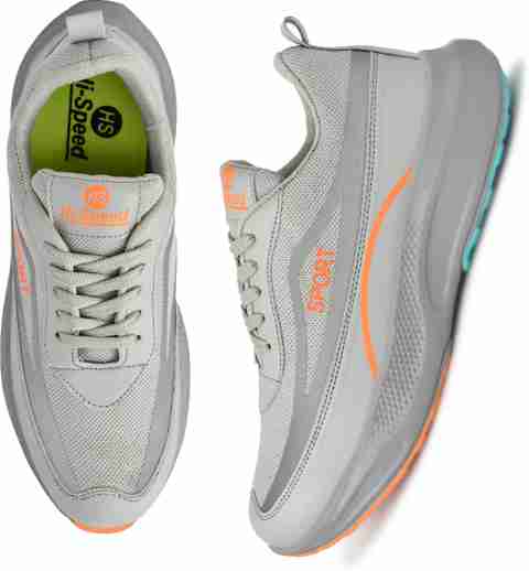 HS HI SPEED RUNNING SPORTS SHOES FOR MEN Sneakers For Men (Grey , 6) - Image 3