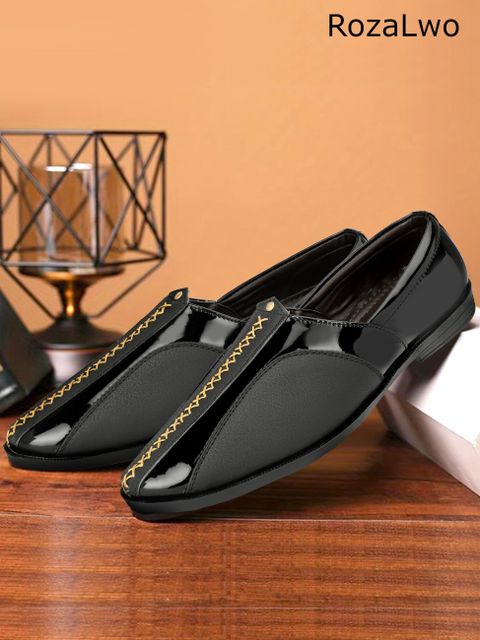 ROZALWO Loafers For Men (Black , 6) - Image 6