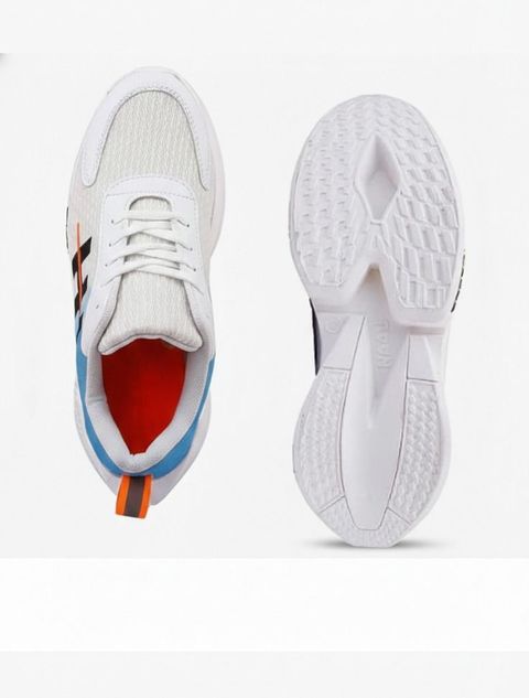 Krishna collection Men's White & Blue Sports Running Shoes | Lightweight Walking Sneakers Sneakers For Men (Multicolor , 10) - Image 6