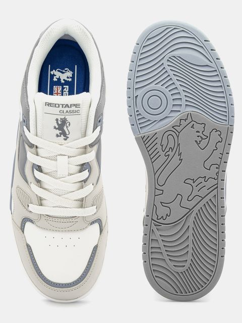 RED TAPE Men's Casual Sneakers Grey Blue Size 8 - Image 6