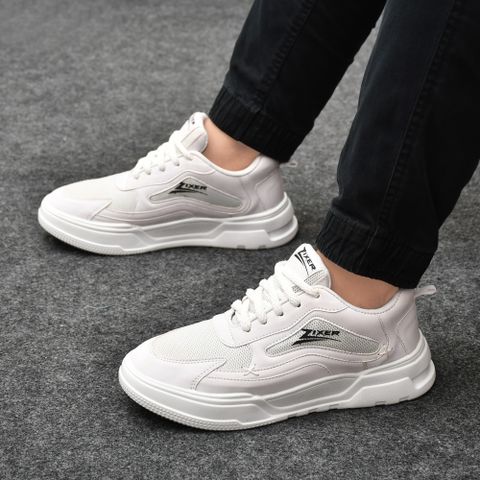 Zixer Street Hip Hop Casual Sneakers for Men (White, 9) - Image 7