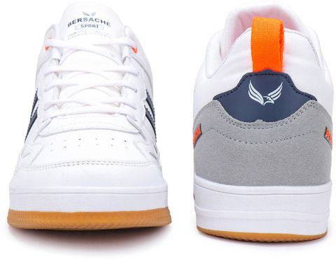 BERSACHE Men's White Casual Sneakers (Size 7) - Image 5
