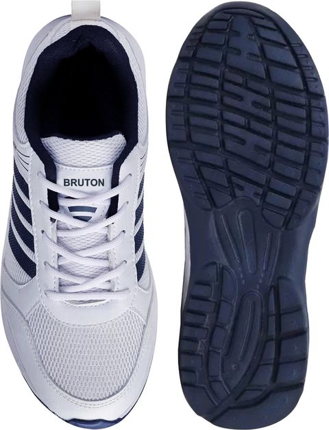 BRUTON Lite Sports Running Shoes for Men (White, UK 8) - Image 7