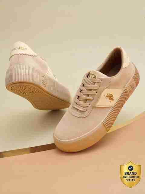 U.S. POLO ASSN. CORDELA 3.0 Chunky Sneakers for Women (Beige, UK 5) - Image 5