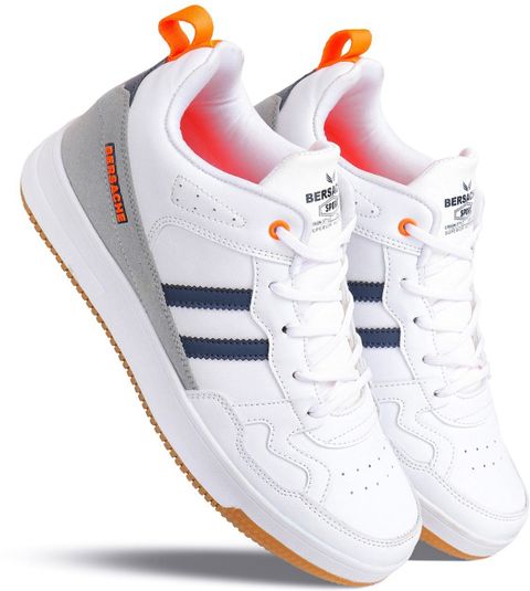 BERSACHE Men's White Casual Sneakers (Size 7) - Image 7