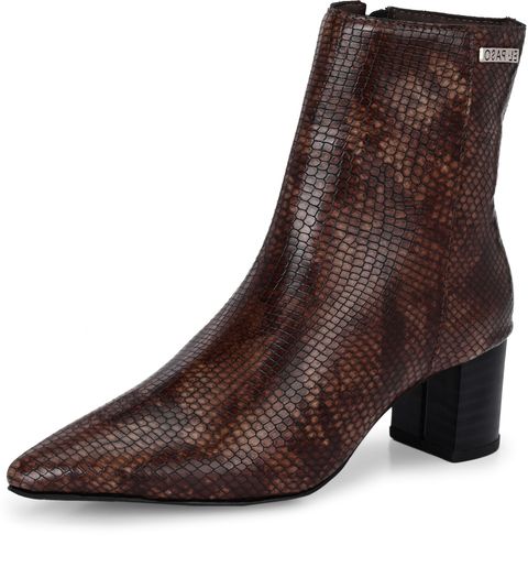 El Paso Women Brown Faux Leather Casual Chelsea Boots Boots For Women (Brown , 8) - Image 7