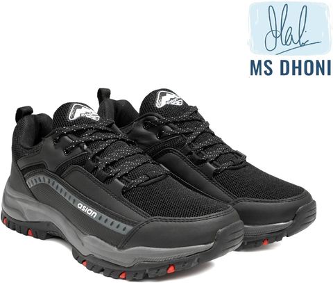 Asian Everest-01 Men's Trekking Shoes, Black, Size 12 - Image 6