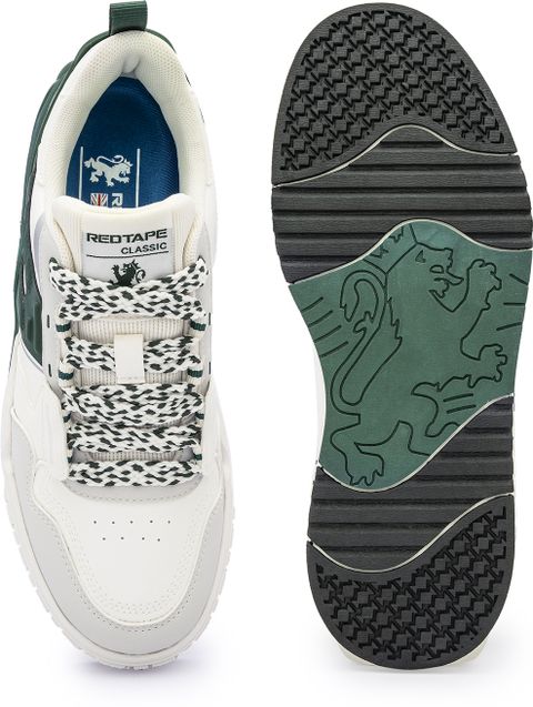 Red Tape Men's Sneakers White Green Size 8 - Image 6