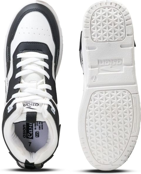 Asian Nexus-11 Sneakers for Men & Boys (White, Black, Size 6) - Image 4