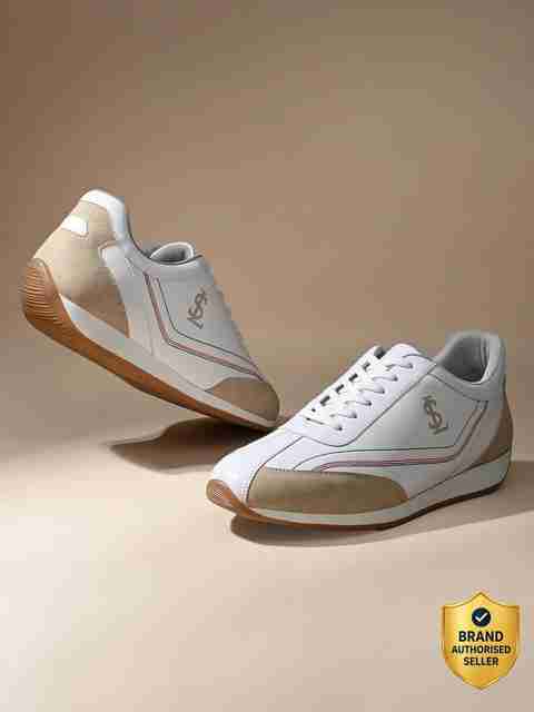 LOUIS STITCH White and Beige Casual Sneakers, Size 7 - Image 5