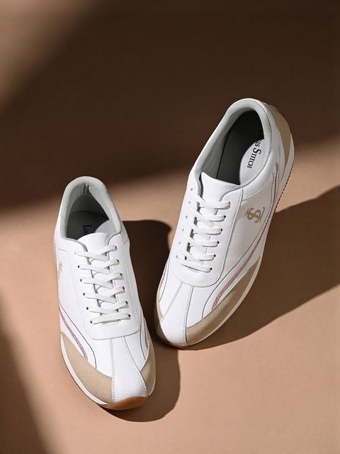 LOUIS STITCH White and Beige Casual Sneakers, Size 7 - Image 6