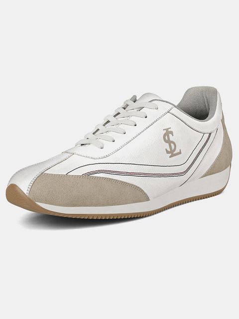 LOUIS STITCH White and Beige Casual Sneakers, Size 7 - Image 7