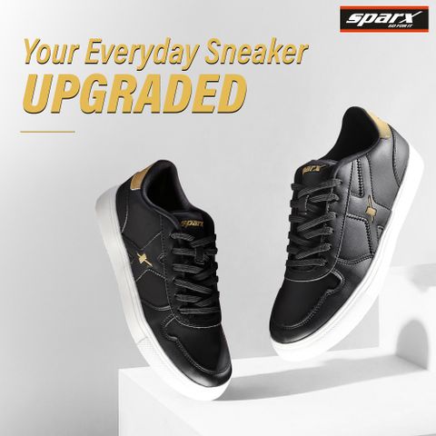 Sparx SM 9065 | Stylish, Comfortable | Sneakers For Men (Black, Gold , 9) - Image 6
