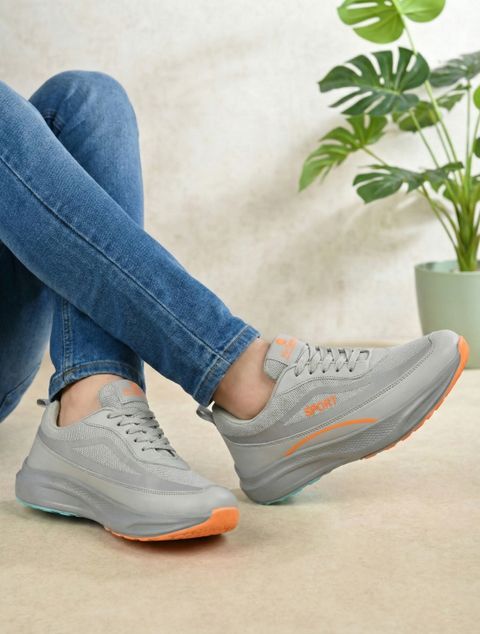 HS HI SPEED RUNNING SPORTS SHOES FOR MEN Sneakers For Men (Grey , 6) - Image 5