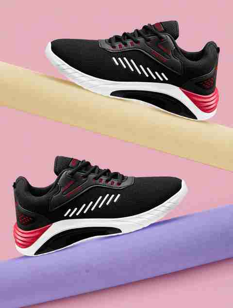 BRUTON Modern Trendy Sneakers for Men (Black, UK 9) - Image 5