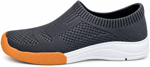 DEE vamry Waterproof Slip-On Sneakers for Men (Black, Navy, Size 8) - Image 5