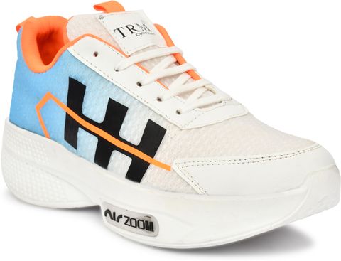 TRM Casuals For Men (White, Blue , 9) - Image 8
