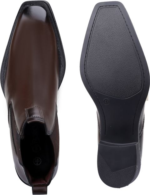 BXXY Men's Brown Casual Formal Slip-On Boots (Size 10) - Image 8