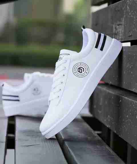 URBANBOX Sneakers For Men (White, Black , 7) - Image 2