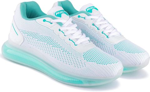 NOBELITE Sports Casual Running Shoes For Men (White, Green , 8) - Image 5