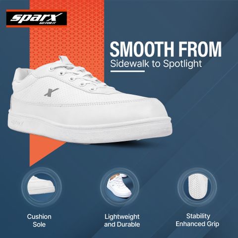 Sparx SM 734 Men's White Sneakers (Size 9) - Image 8