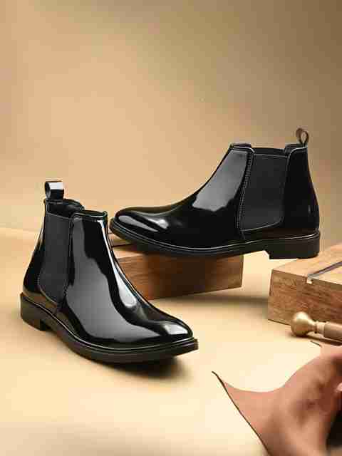 Pocy Shoes Men's Chelsea Boots (Black, UK 9) - Image 5