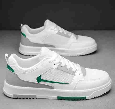 METIOR White Stylish Casual Shoes Sneakers For Men (White , 10) - Image 5