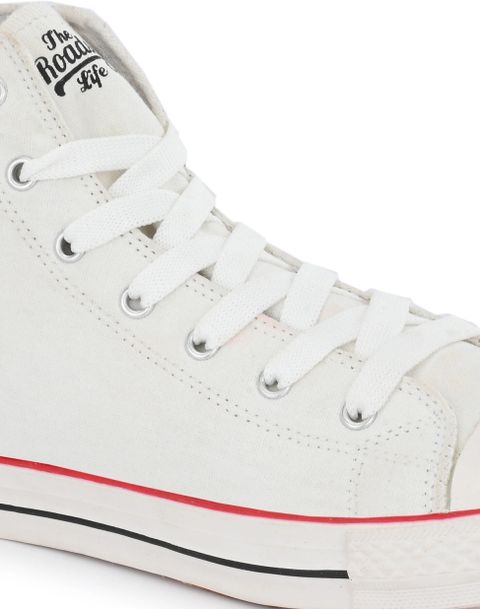 Roadster Lightweight Comfortable Laceup | High Top Casual |Dailywear use Sneakers For Men (White , 8) - Image 5