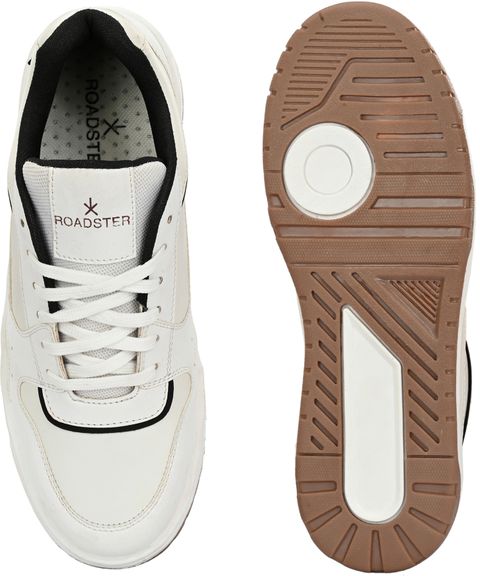 Roadster Men's Cool White Casual Sneakers | Everyday Fashion | Athletic & Comfortable Sneakers For Men (White , 6) - Image 4