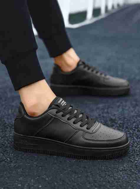 ROASTER Men's Synthetic Leather Lace-Up Office to Casual Sneakers Sneakers For Men (Black , 6) - Image 2