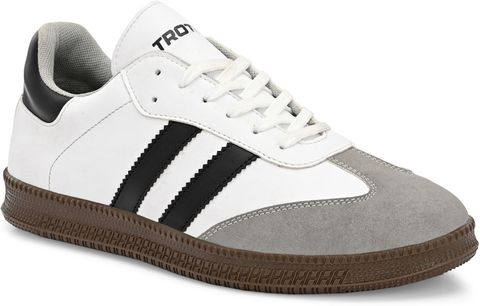 TROTUS Sneakers For Men (White, Black , 9) - Image 6
