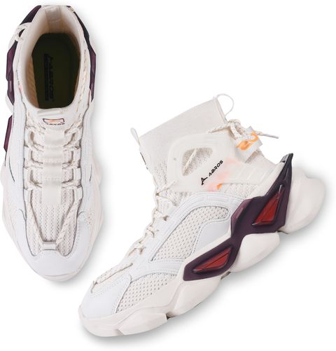 Abros ATMOSPHERE High-Top Casual Sneakers for Men (Beige, 7) - Image 8