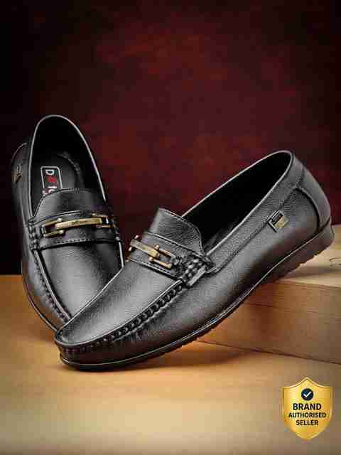 action DOTCOM DRIVE-102 Microfiber Classic Comfortable Retro Durable Casual Slip-On Loafers For Men (Black , 9) - Image 2