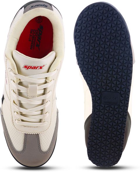 Sparx SM 9116 Men's Sneakers (Off White, Red, UK 8) - Image 6