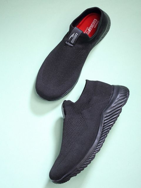 asian Moonwalk-01 Sports,Walking,Gym,Casual Slipon,Stylish Walking Shoes For Men (Black , 6) - Image 8