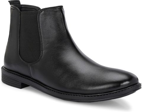aadi Men's Synthetic Leather Lightweight Comfortable Trendy Outdoor Slip On Chelsea Boots For Men (Black , 8) - Image 6