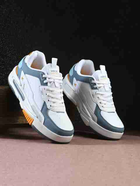 HRX Men's Club Culture Sneakers White Blue (Size 7) - Image 5