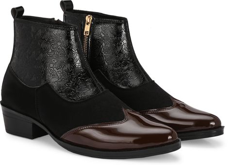 DIVSA Men's Premium Synthetic Leather Zip Chelsea Boots/Shoes Boots For Men (Brown , 8) - Image 6