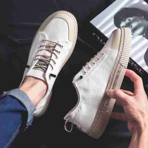 jaxon merrick Retro Sneaker Shoes for Men (White, 9) - Image 4