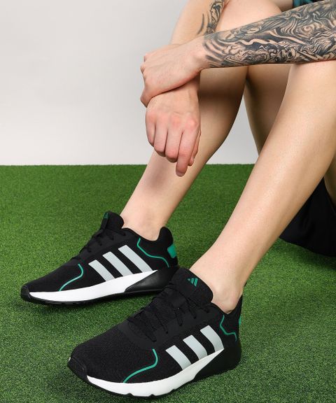 ADIDAS RayRun M Running Shoes For Men (Black , 9) - Image 6